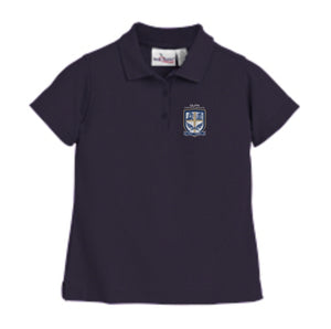 Girls Fitted Knit Polo w/OLPH embroidered logo