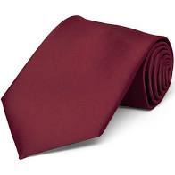 Tie - Solid Burgundy St. Philomena