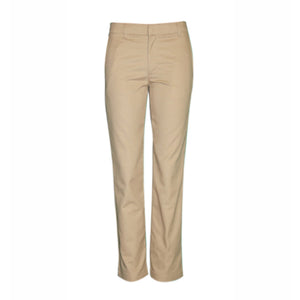 Girl's Flat Front Pants - Khaki (Grades PS,6-8)