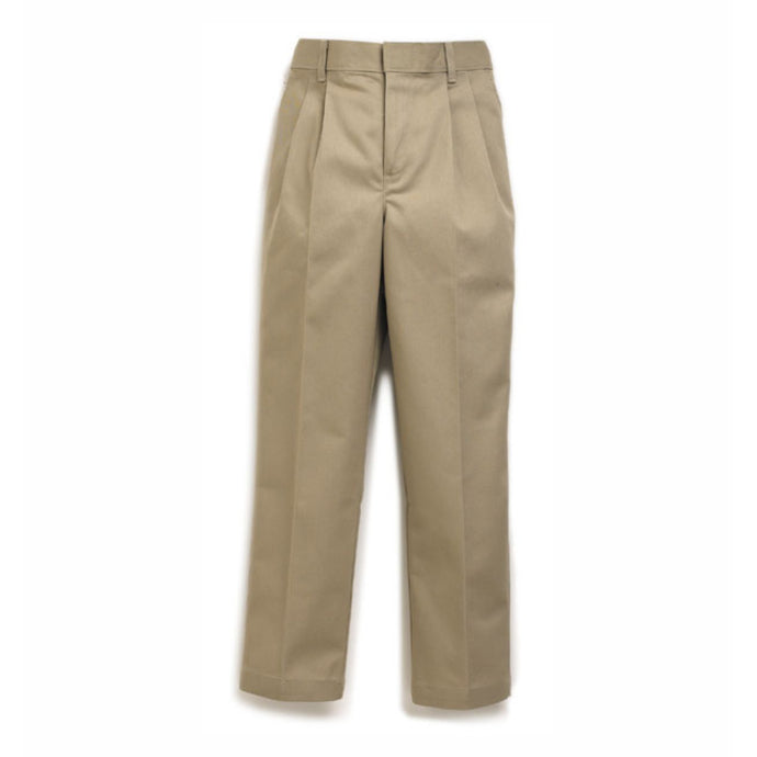 Boy's Pleated Pants - Khaki