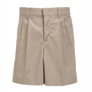 Boy's Pleated Shorts - Khaki