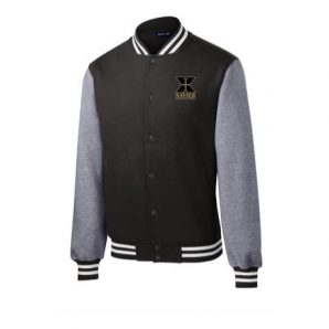 Baseball Jacket w/ Xavier Embroidered Logo Grades 9-12