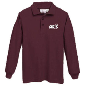 Long Sleeve Knit Polo w/ Santa Fe Springs logo