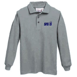Long Sleeve Knit Polo w/ Santa Fe Springs logo