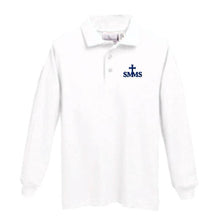 Load image into Gallery viewer, Long Sleeve Knit Polo w/ St. Margaret Mary logo
