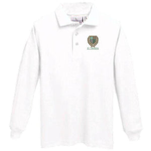 Long Sleeve Knit Polo w/ St. Theresa logo