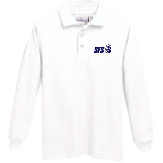 Long Sleeve Knit Polo w/ Santa Fe Springs logo