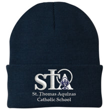 Load image into Gallery viewer, Beanie w/ St. Thomas Aquinas Embroidered Logo Grades TK-8
