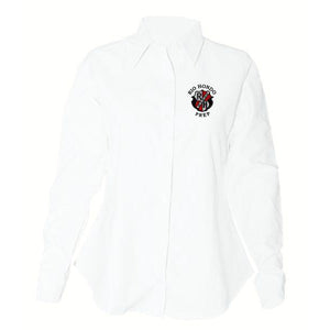 Women's Fitted Long Sleeve Oxford w/Rio Hondo logo