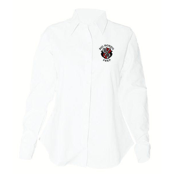 Women's Fitted Long Sleeve Oxford w/Rio Hondo logo