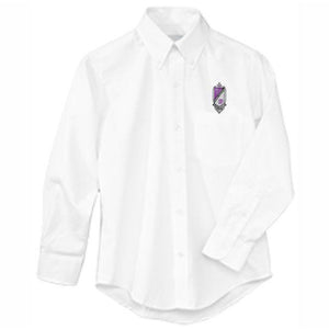 Long Sleeve Oxford Shirt w/ St. Anthony High Embroidered Logo Mandatory for Mass Grades 9-12