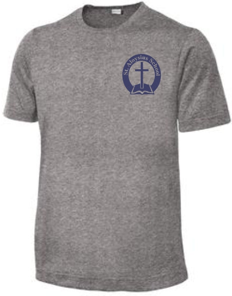 Dri-fit PE Shirt w/ St. Aloysius Heatseal Logo Grades K-8