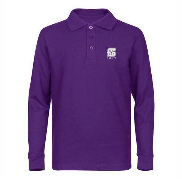 Long Sleeve Knit Polo w/ St. Anthony High logo