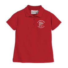 Load image into Gallery viewer, Girls Fitted Knit Polo w/St. Lawrence logo
