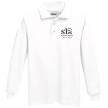 Load image into Gallery viewer, Long sleeve Knit Polo w/St. Thomas embroidered logo
