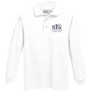 Long sleeve Knit Polo w/St. Thomas embroidered logo