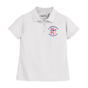 Girls Fitted Knit Polo w/St. Lawrence logo