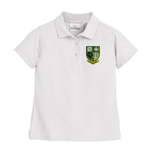 Girls Fitted Knit Polo w/Hilary logo