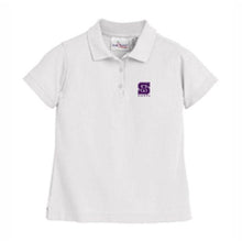 Load image into Gallery viewer, Girls Fitted Knit Polo w/ St. Anthony High Heatseal Logo Grades 9-12
