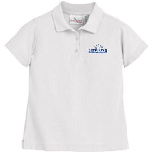 Girls Fitted Knit Polo w/ Pacific Harbor logo