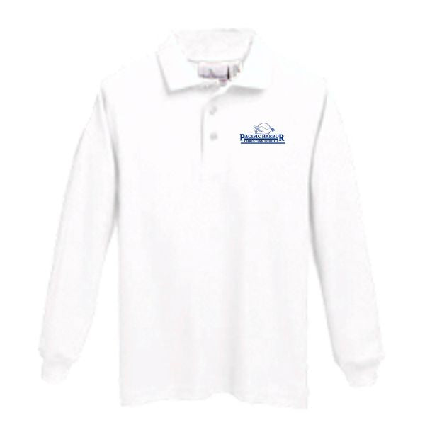 Long Sleeve Knit Polo w/ Pacific Harbor logo