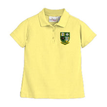 Load image into Gallery viewer, Girls Fitted Knit Polo w/Hilary logo
