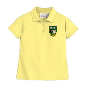 Girls Fitted Knit Polo w/Hilary logo